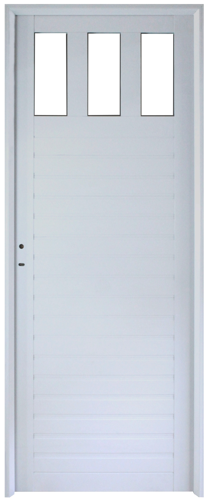 Puerta Aluminio 1/4 Vidrio Repartido 80x200